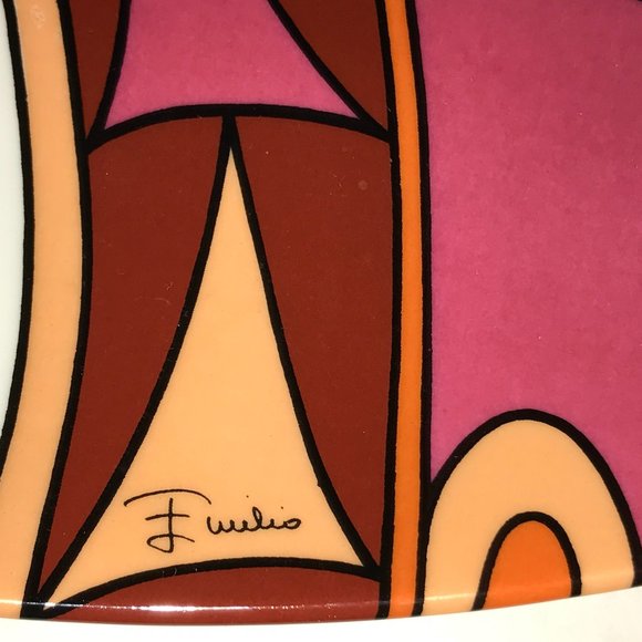 Emilio Pucci Vintage Richard Ginori Plate - 1970's - Excellent Condition w/Box. - Picture 5 of 15